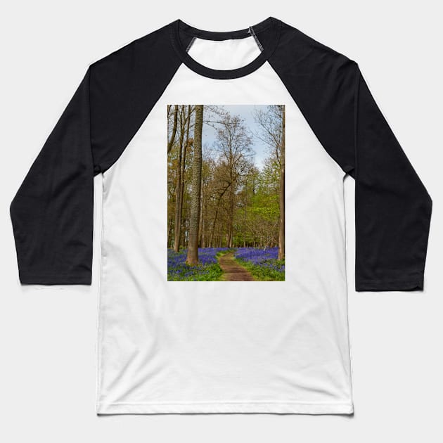 Bluebell Woods Greys Court Oxfordshire England UK Baseball T-Shirt by AndyEvansPhotos